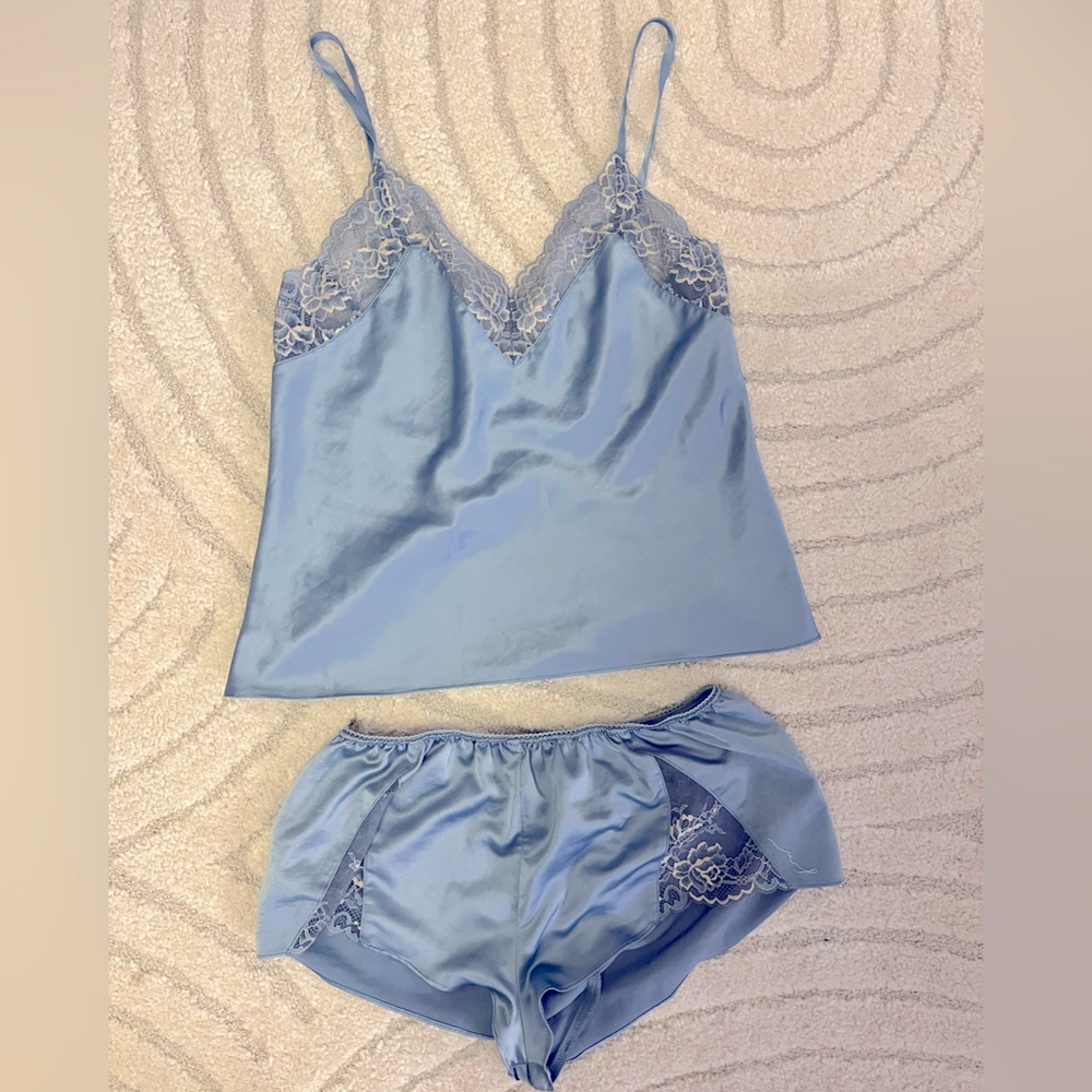 In Bloom by Jonquil Blue Short Satin Pajamas